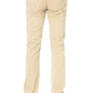 Beige Cotton Men Jeans