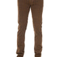 Orange Cotton Men Trouser