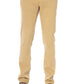 Beige Cotton Men Jeans