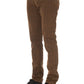 Orange Cotton Men Trouser