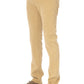 Beige Cotton Men Jeans