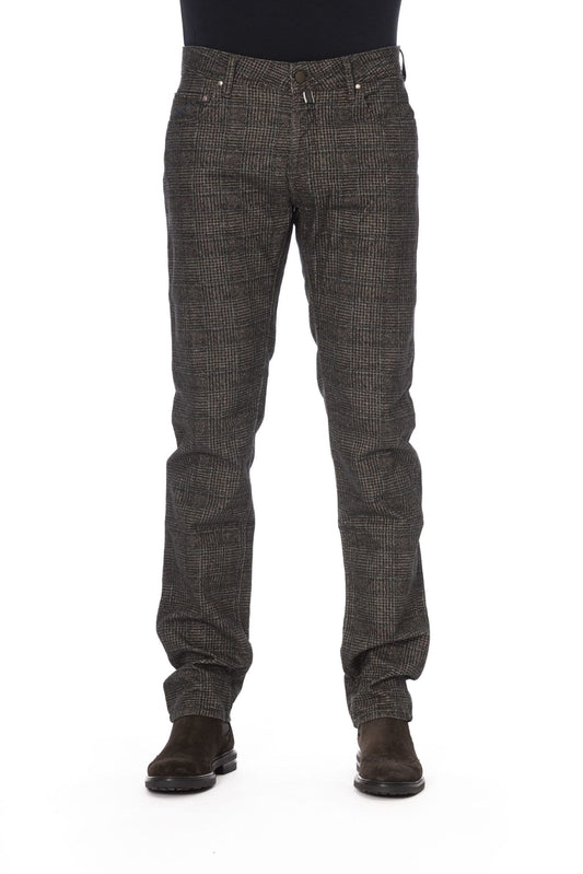 Gray Cotton Men Jeans