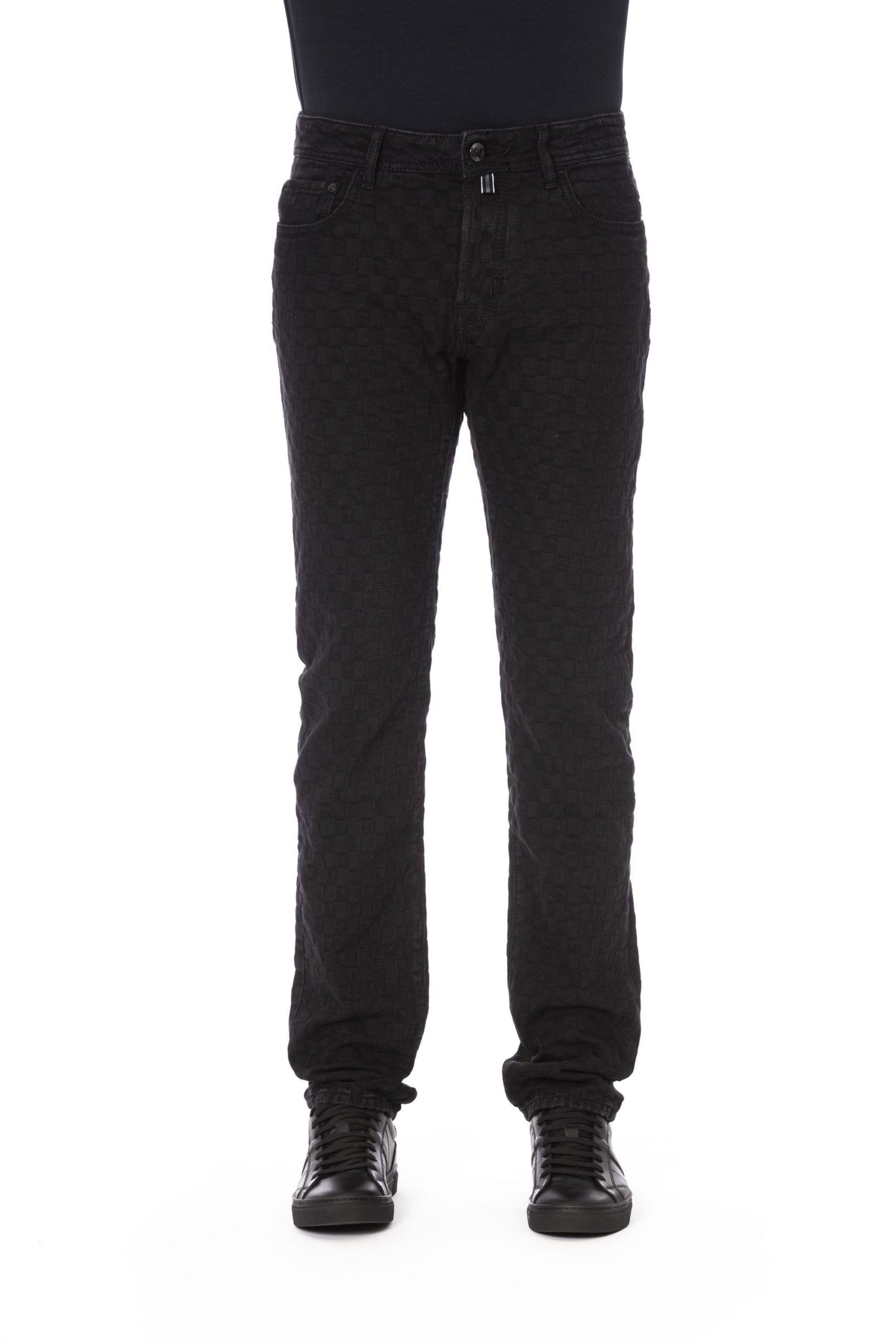 Black Cotton Men Jeans