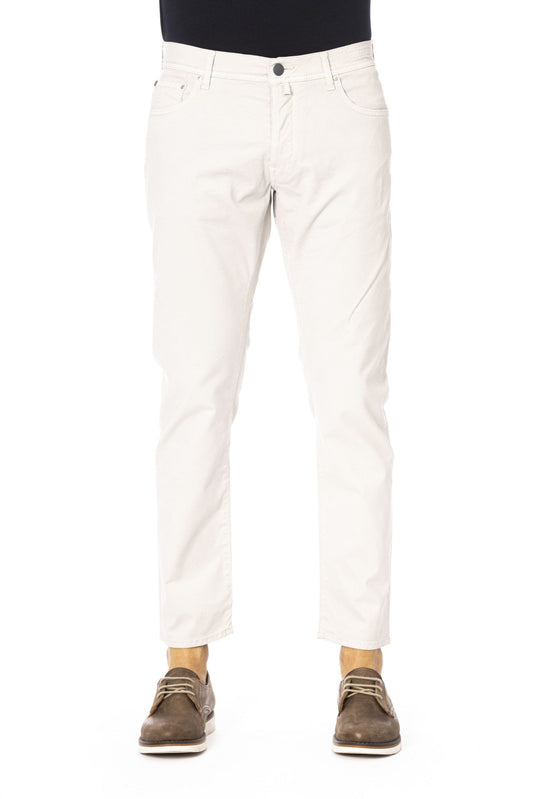 Silver Cotton Men Jeans