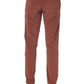 Burgundy Cotton Men Jeans