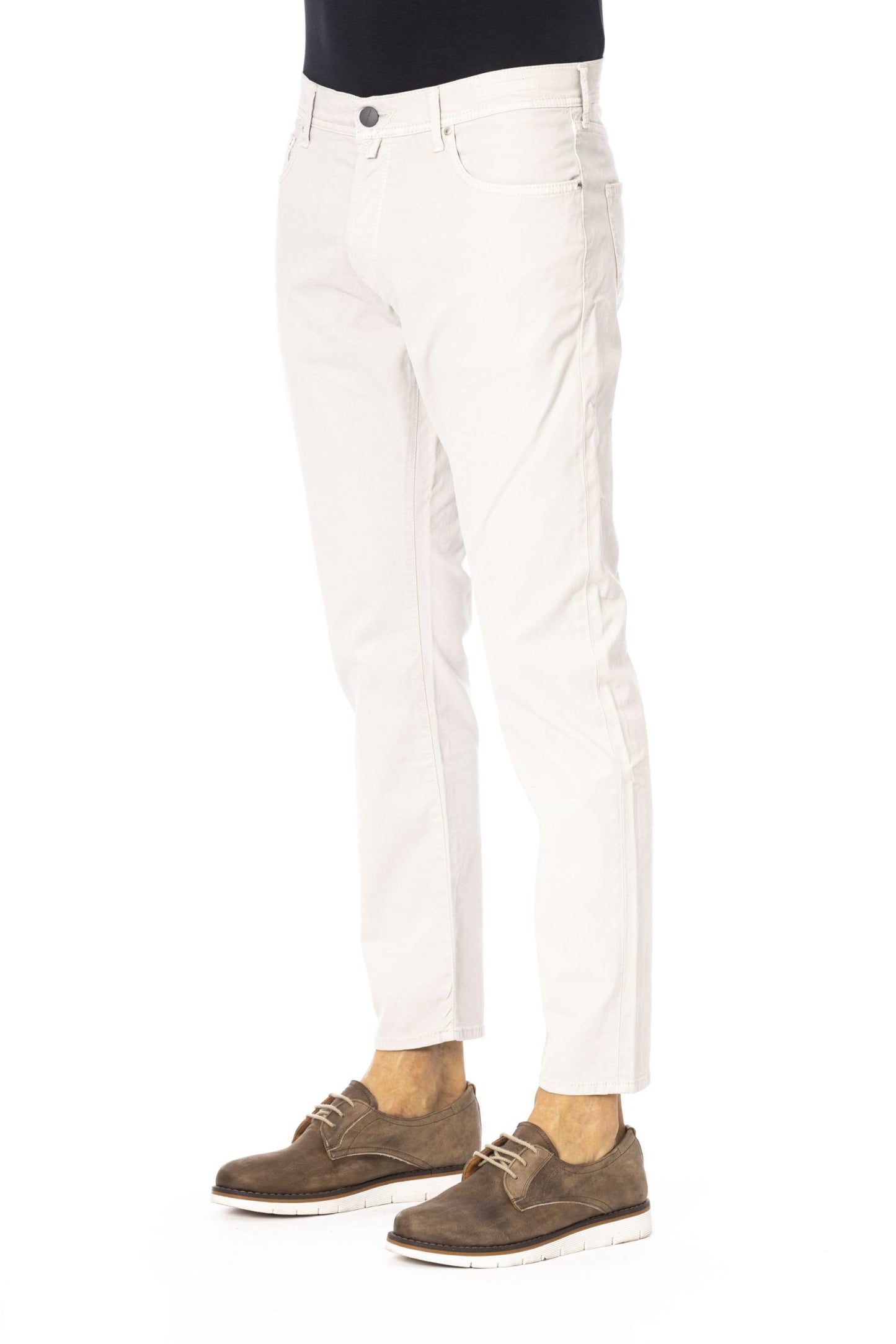 Silver Cotton Men Jeans