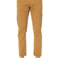Beige Cotton Men Jean