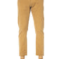 Beige Cotton Men Jeans