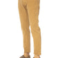 Beige Cotton Men Jeans
