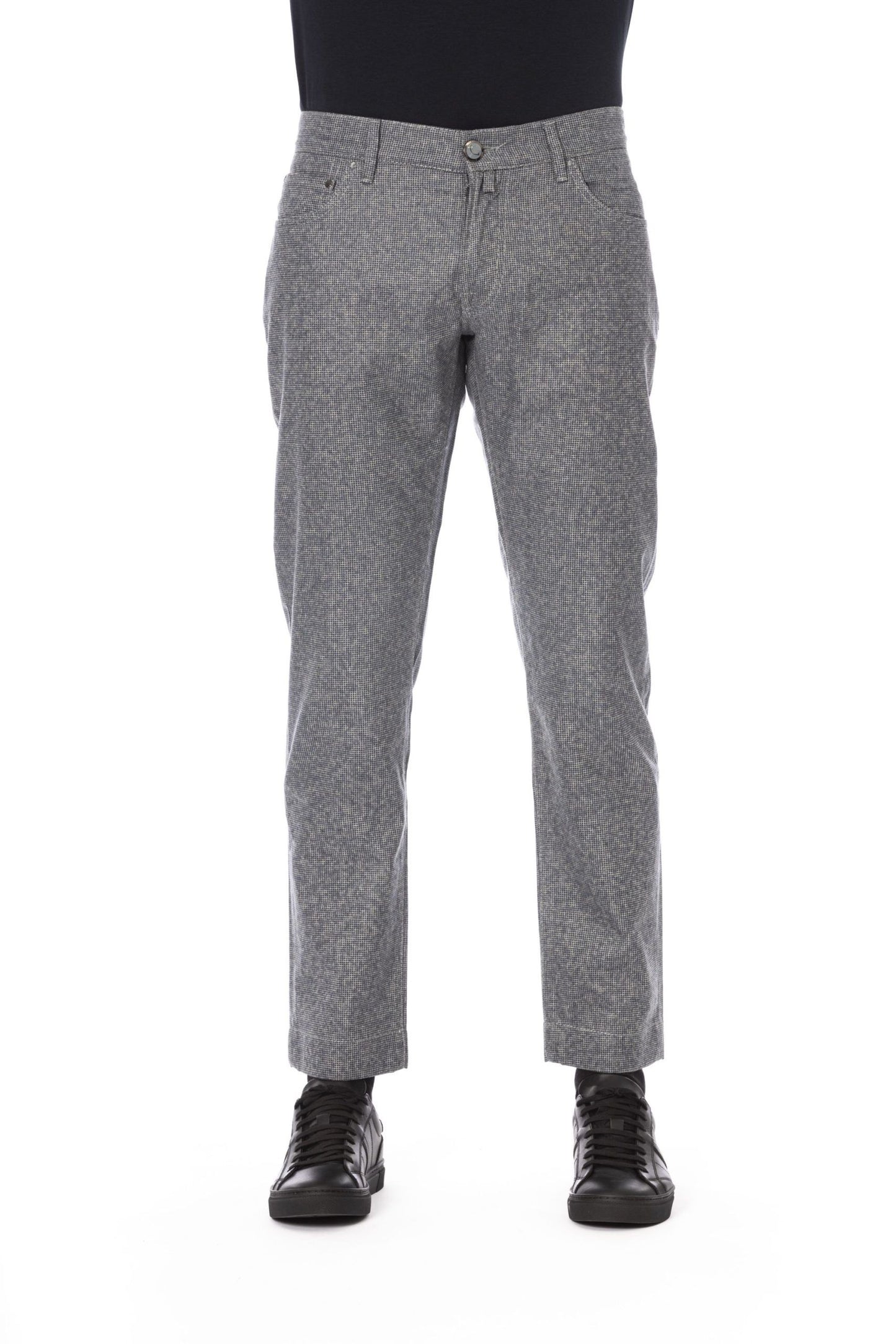 Gray Wool Men Pants