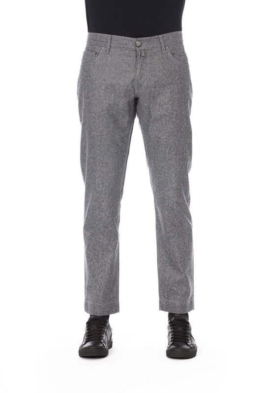 Gray Wool Men Pants