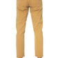 Beige Cotton Men Jeans