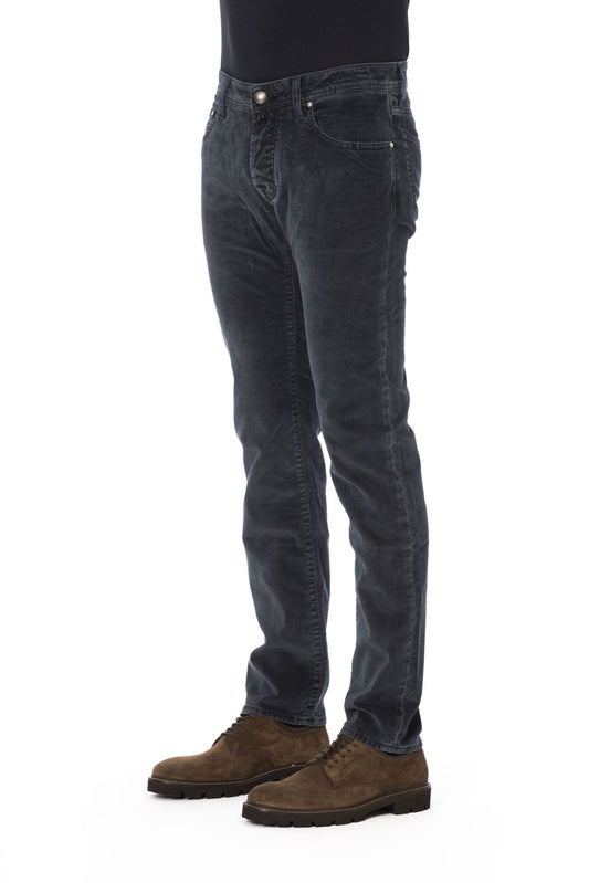 Black Cotton Men Jeans