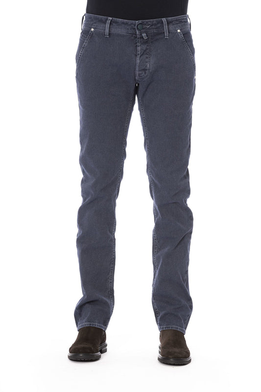 Gray Cotton Men Jean