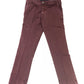Burgundy Cotton Men Chino Jeans