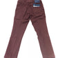 Burgundy Cotton Men Chino Jeans