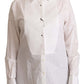 Elegant White Cotton Collared Top