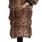 Elegant Leopard Print Long Jacket