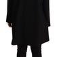 Elegant Double Breasted Black Coat