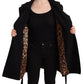 Elegant Double Breasted Black Coat