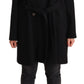 Chic Double Breasted Black Coat