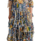 Majolica Print Silk Maxi Dress