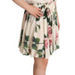 Elegant Stretch Silk Pleated Rose Dress