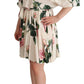 Elegant Stretch Silk Pleated Rose Dress