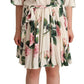 Elegant Stretch Silk Pleated Rose Dress