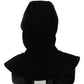Chic Black Hooded Scarf Hat by Top Designer