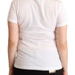 Crystal-Embellished White Cotton Tee