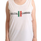 Elegant White Cotton Tank Top