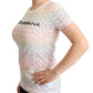 Chic White Logo Cotton Crewneck Tee