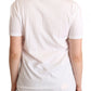 Chic White Cotton Logo Crewneck Tee