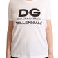 Chic White Cotton Logo Crewneck Tee