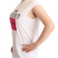 Chic White Cotton Crew Neck Tee