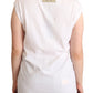 Chic White Cotton Crew Neck Tee