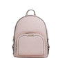 Jaycee Large Dark Powder Blush PVC Zip Pocket Backpack Bookbag