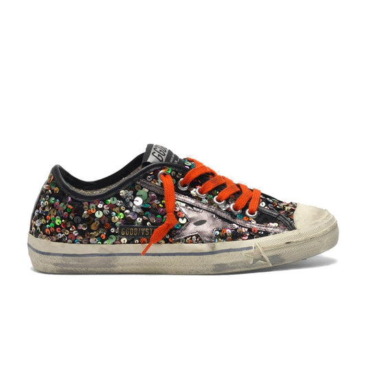 Black Leather Women Sneaker