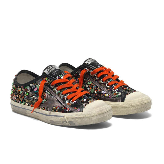 Black Leather Women Sneaker