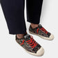 Black Leather Women Sneaker