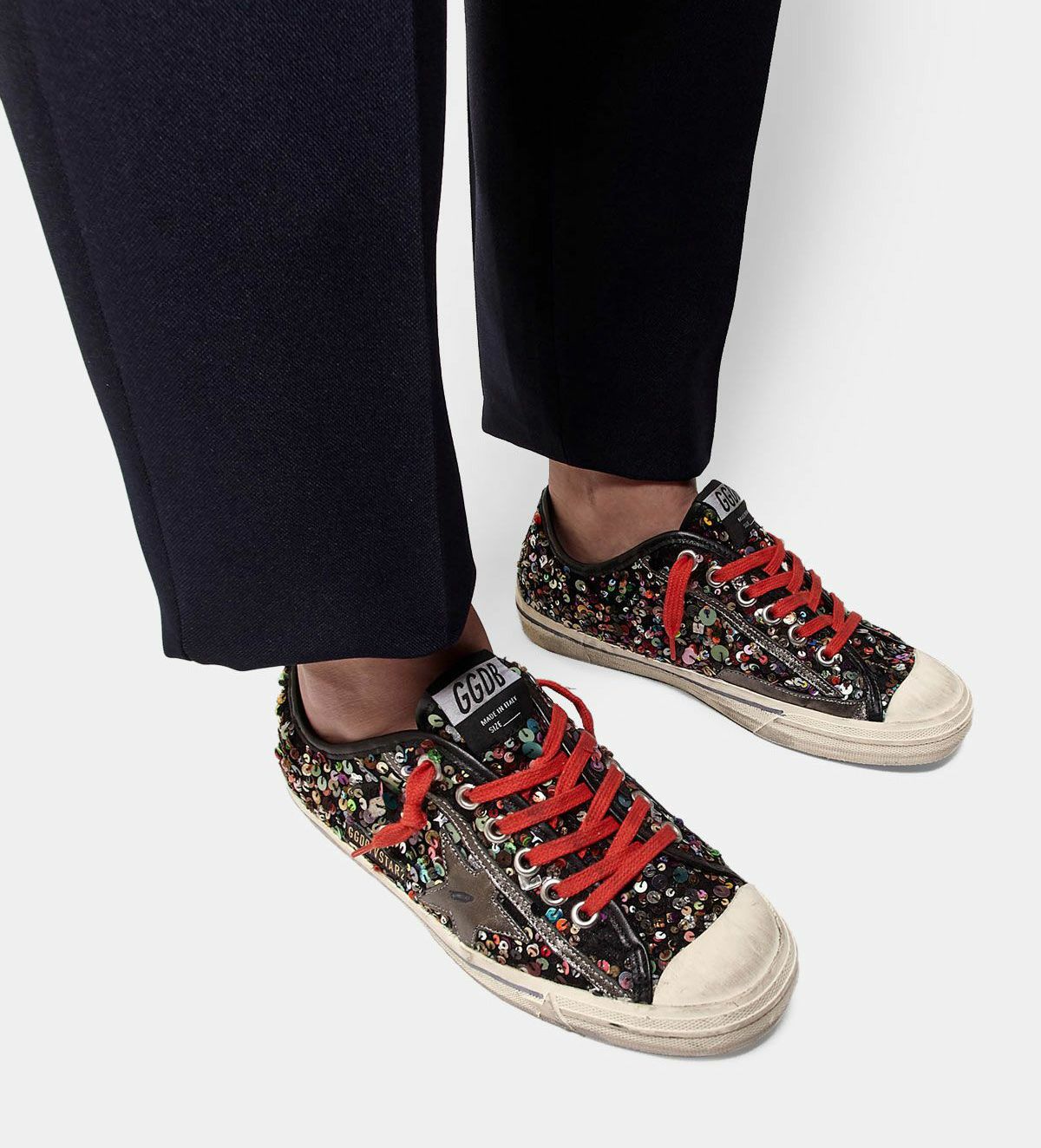 Black Leather Women Sneaker