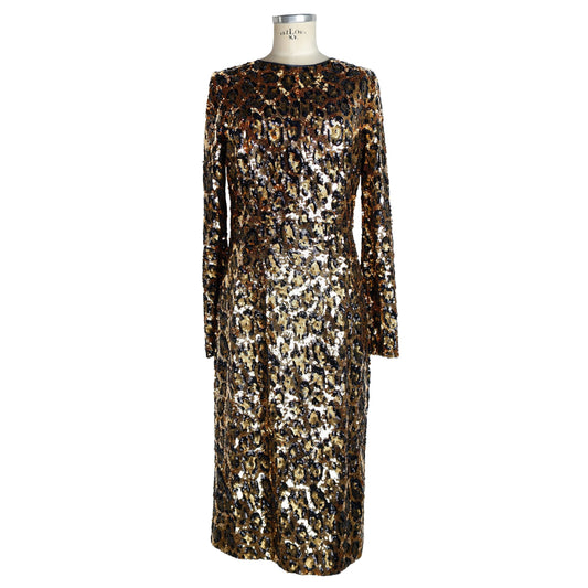 Brown Polyester Women Dress