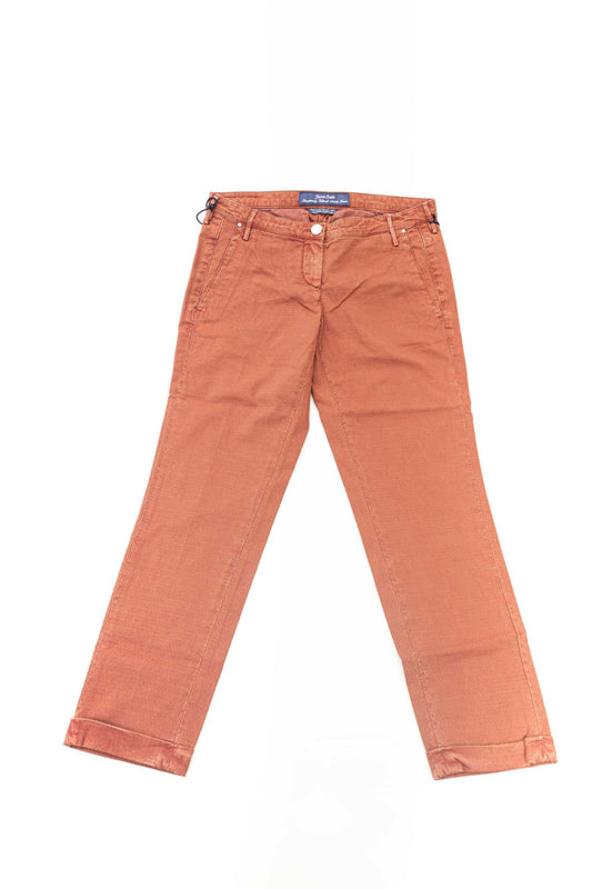 Red Cotton Women Jeans