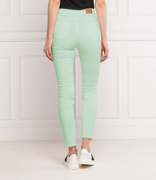 Light Green Cotton Women Jeans