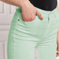 Light Green Cotton Women Jeans