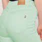 Light Green Cotton Women Jeans