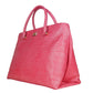 Pink Vitello Leather Women Handbag