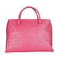 Pink Vitello Leather Women Handbag