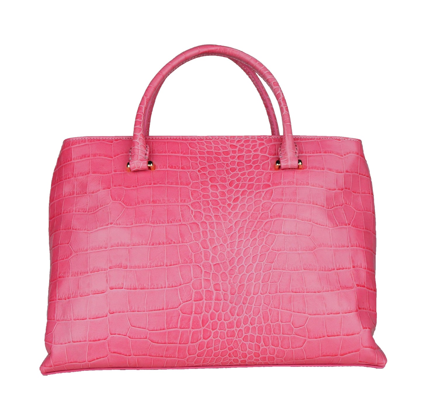 Pink Vitello Leather Women Handbag